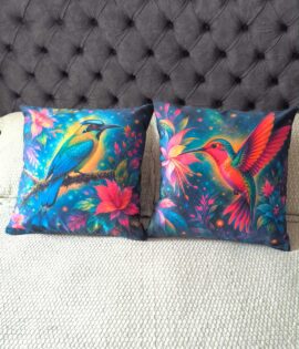 cojines pajaros